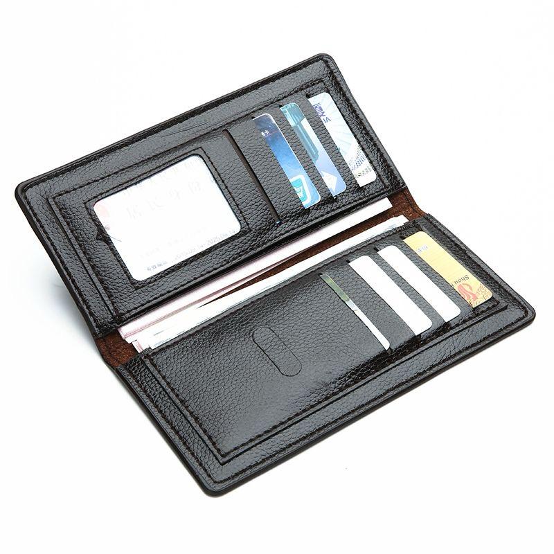 Jeep Premium Leather Long Wallet for Men Slim Bifold Card & Cash Holder