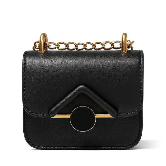 Elegant Mini Crossbody Bag with Gold Chain Strap Stylish Small Shoulder Bag for Women