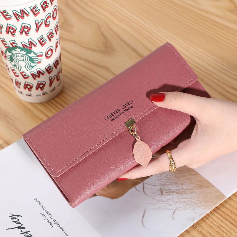 Stylish PU Leather Wallet for Women – Multi-Color Clutch Purse