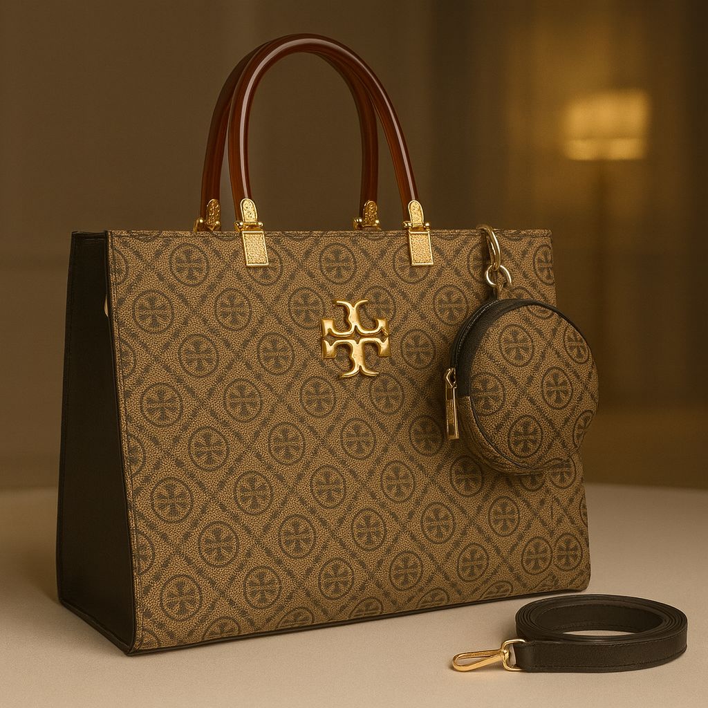 Luxury 2-Piece Handbag Set for Women Elegant Tote & Mini Purse | Stylish Pattern Design, 5 Colors