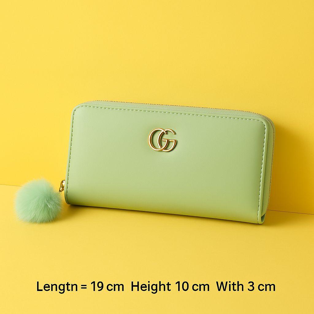 Stunning Quilted Leather Wallet for Women  Elegant Zipper Clutch Purse with Wrist Strap