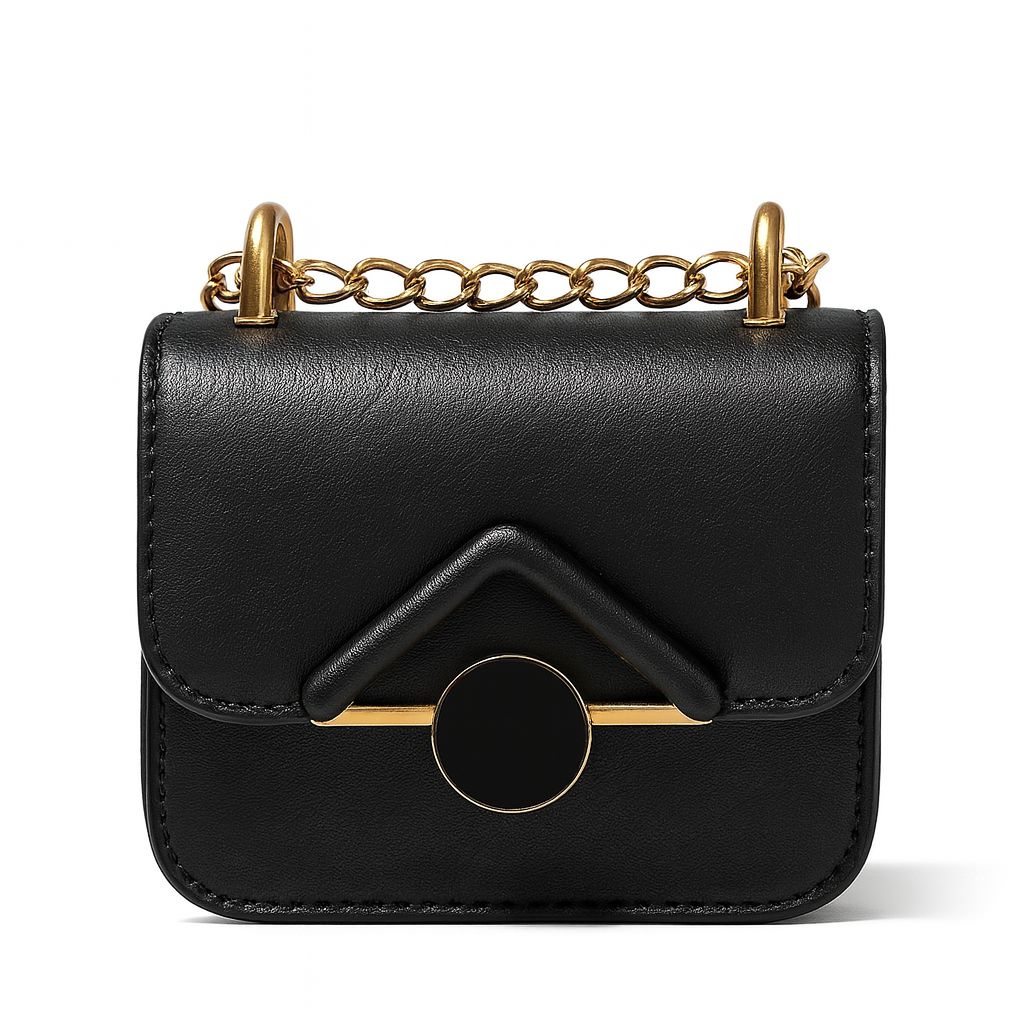 Elegant Mini Crossbody Bag with Gold Chain Strap Stylish Small Shoulder Bag for Women