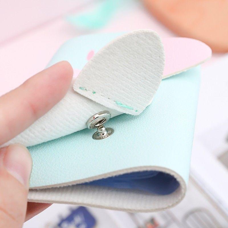 Cute Cartoon Face Mini Wallet  Compact Coin Purse & Card Holder for Kids & Women