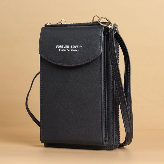 Forever Young Multi Color Crossbody Wallet Bag Women’s PU Leather Mobile Shoulder Purse