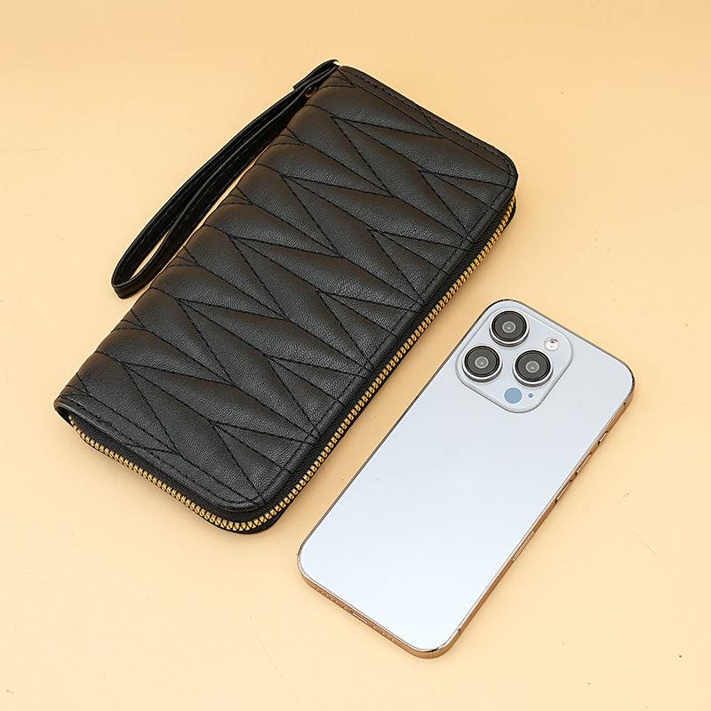 Luxury Women’s Long Wallet  Stylish Quilted PU Leather Clutch Purse