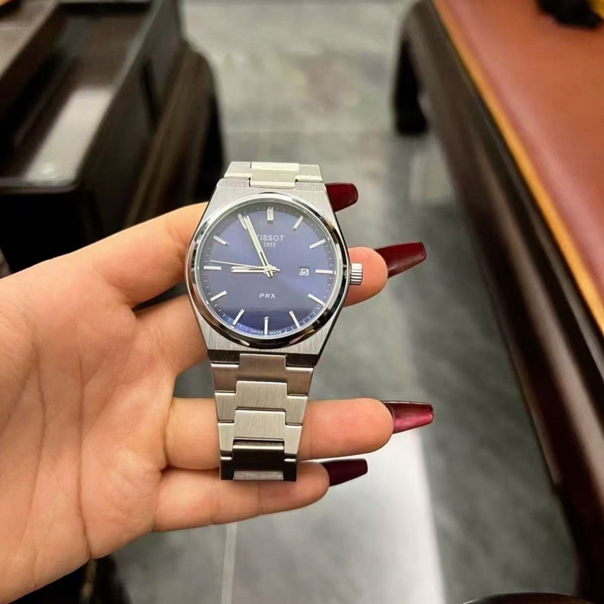 TISSOT PRX Premium Stainless Steel Quartz Watch with Date Display – 35mm Dial | Luxury Box Included | Available in 5 Colors