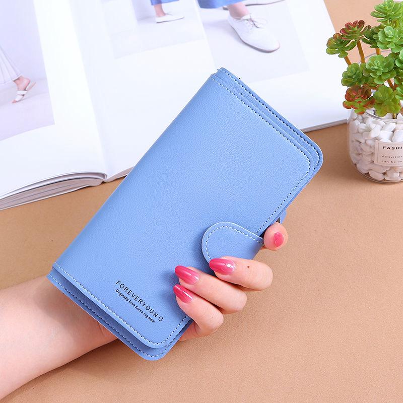 Forever Young Women’s Premium Leather Long Wallet  Elegant Clutch Purse with Multiple Card Slot