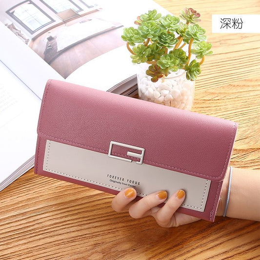 Elegant Women’s Long PU Leather Wallet  Stylish Multi Color Clutch Purse