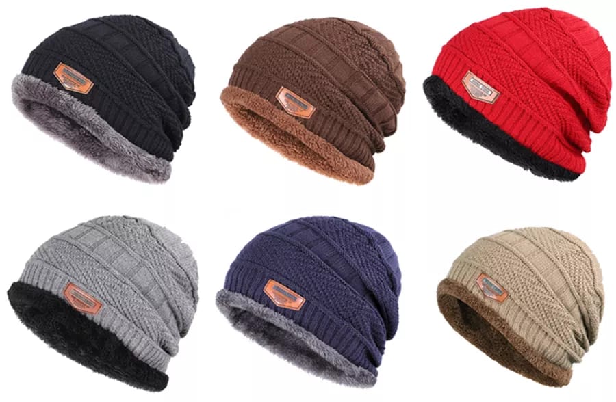 Men’s Winter Knitted Beanie Hat & Neck Warmer Set  Soft Fleece Lined Thermal Cap for Cold Weather