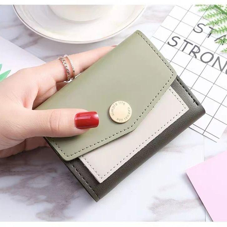 Elegant Tri-Fold Mini Leather Wallet for Women  Compact Card & Cash Holder