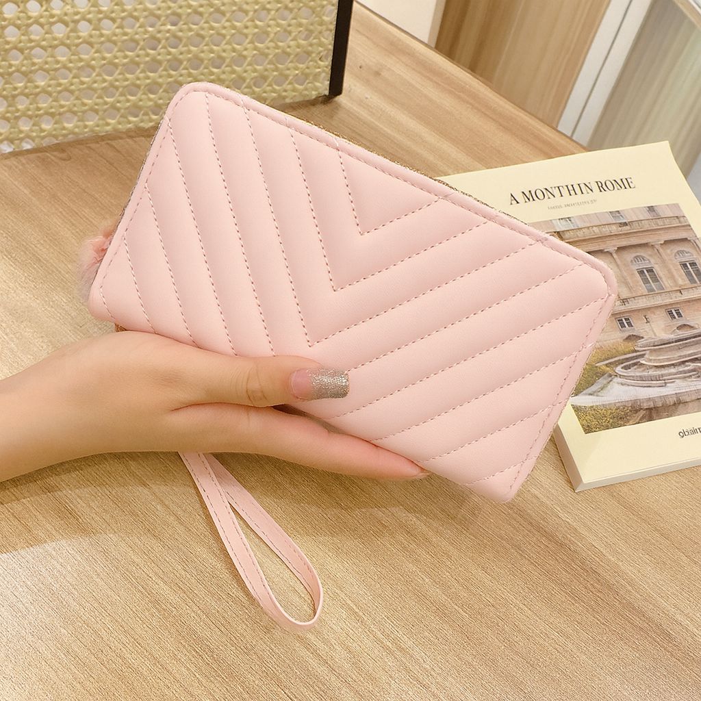 Classic Women’s Zip-Around Wallet  Stylish PU Leather Clutch Purse