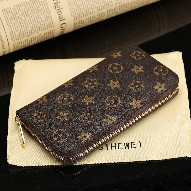 Luxury Checkered Leather Zip Wallet for Women  Elegant LUYISI Collection