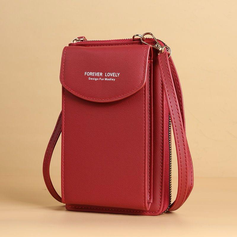 Forever Young Multi Color Crossbody Wallet Bag Women’s PU Leather Mobile Shoulder Purse
