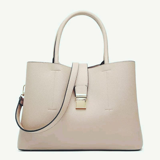Elegant Off-White Premium Leather Handbag for Women | Stylish Shoulder & Tote Bag