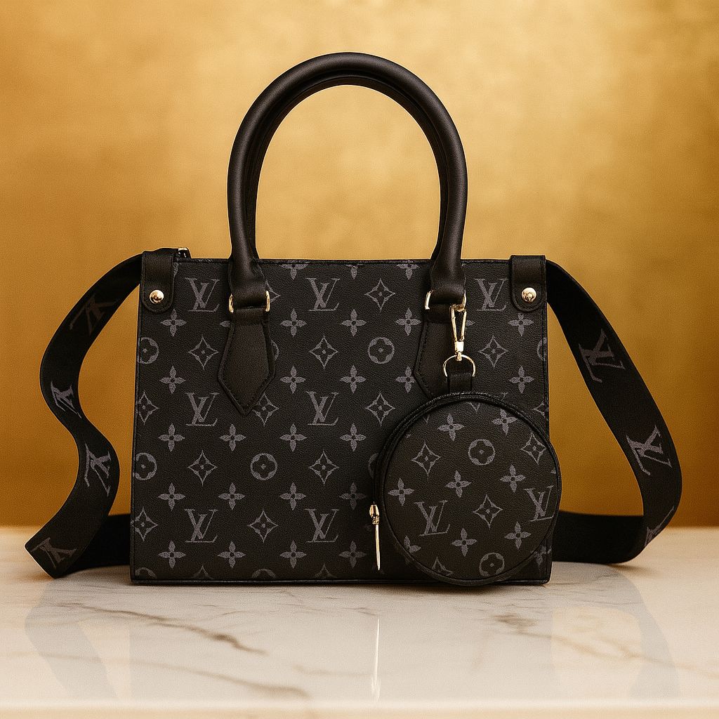 Luxury Designer-Inspired Handbag Set for Women  Elegant PU Leather Tote with Mini Pouch | 5 Colors Available