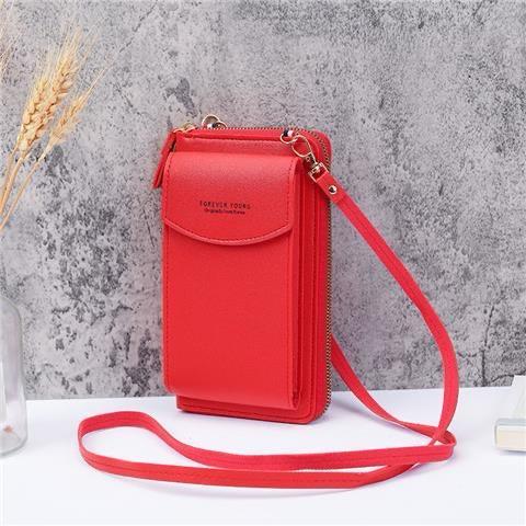 Forever Young Multi Color Crossbody Wallet Bag Women’s PU Leather Mobile Shoulder Purse