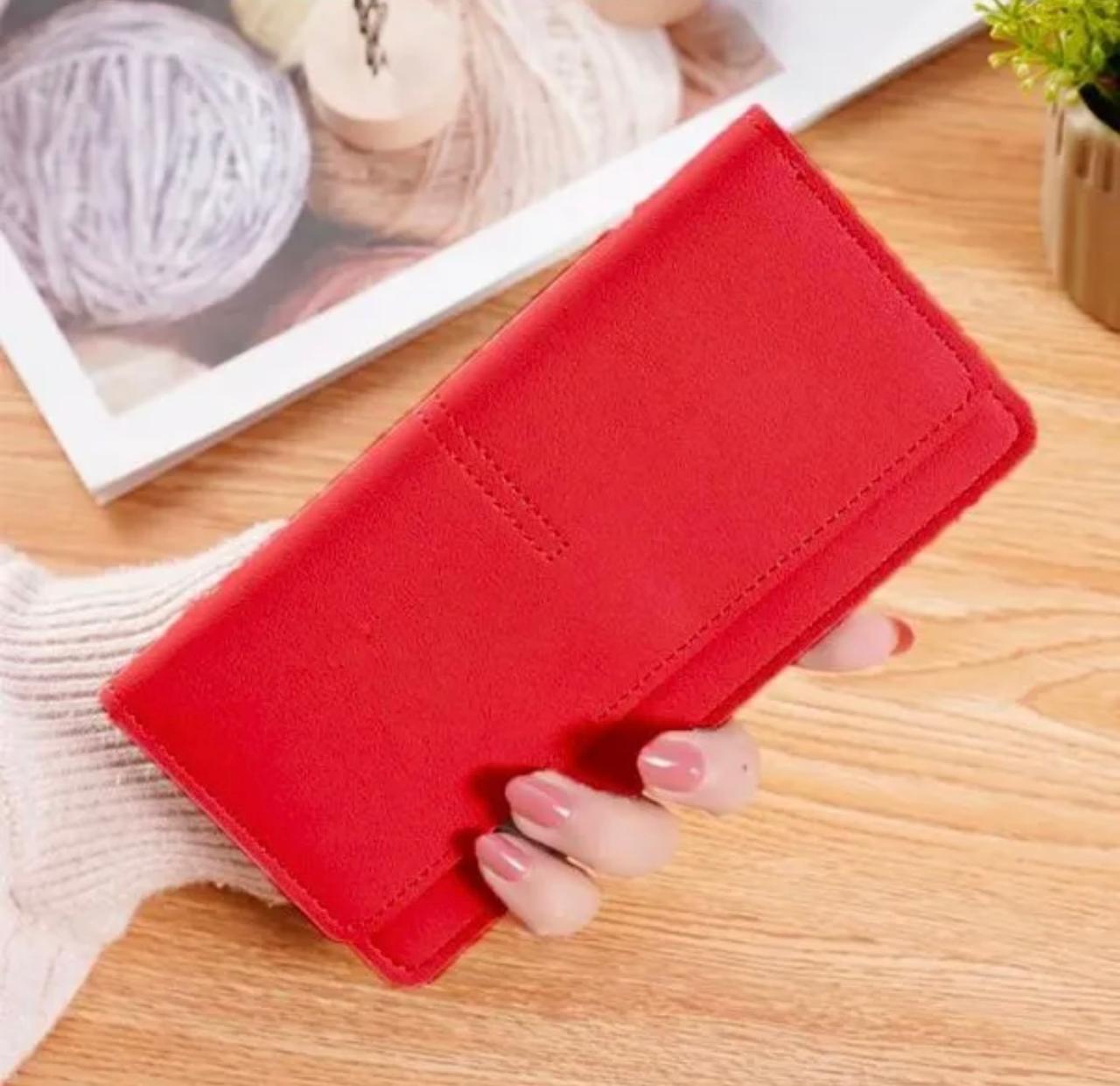 Elegant Women’s Long PU Leather Wallet  Stylish Multi Color Clutch Purse