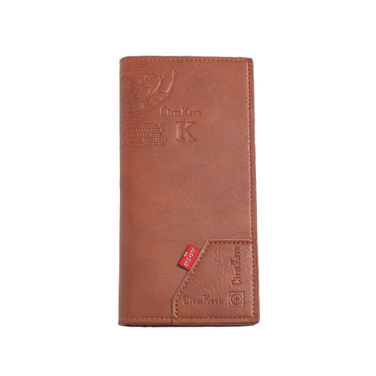 Men’s Classic Leather Long Wallet  Multi Card Organizer Clutch Purse